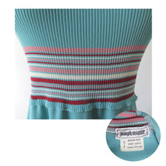 Vintage 70's Striped Tank Knit Maxi Dress M - Bombshell Bettys Vintage