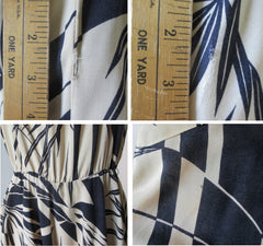 Vintage 70's Bamboo Print Summer Sundress Dress - Bombshell Bettys Vintage