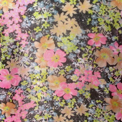 Vintage 70s Sheer Floral Blouse Top XL / 1X