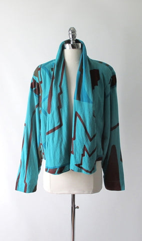 Vintage 80's Michele Lamy Cropped Origami Swing Jacket