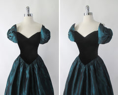 Vintage 80s Gunne Sax Off-The-Shoulder Full Skirt Party Dress XS - Bombshell Bettys Vintage