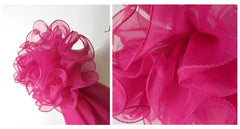 Vintage 80's Magenta Puff Shoulders Party Gown Dress S - Bombshell Bettys Vintage