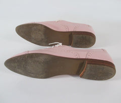 Vintage 80's Pink Lace Up Oxford Shoes 9.5 - Bombshell Bettys Vintage