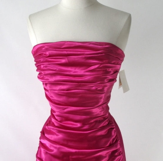• Vintage 90s Jessica McClintock Gunne Sax Pink Party Dress Gown NWT S