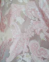 Vintage Sheer Paris Pink 90's Floral Blouse Overshirt Top Shirt One Size - Bombshell Bettys Vintage