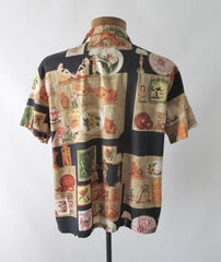 Mens Vintage 90s Hilo Hattie Hawaii Treasures Hawaiian Shirt L - Bombshell Bettys Vintage