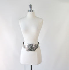 Vintage Silver Leaves Metal Belt - Bombshell Bettys Vintage