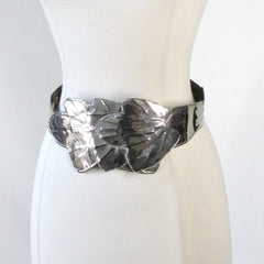 Vintage Silver Leaves Metal Belt - Bombshell Bettys Vintage