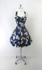 Vintage 80s Royal Creations 50s Style Mini Hawaiian Dress M